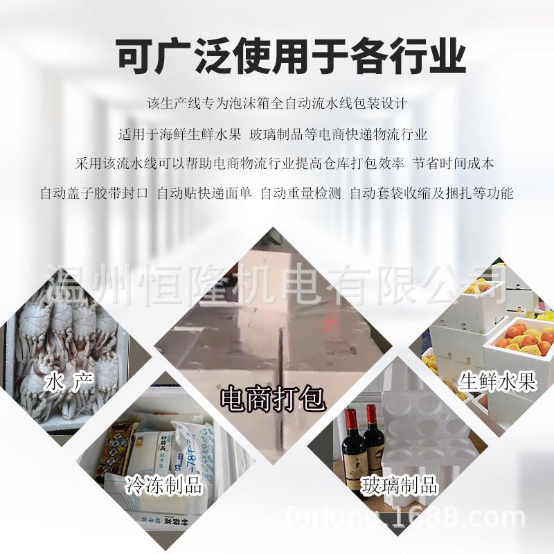 热缩膜包装机套冷链生鲜水果封箱切膜封收捆缩GXI贴单扎泡沫箱全