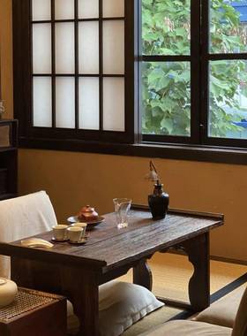 国风折叠桌中式国学桌小茶课桌飘书窗桌家用小国学桌中式法型桌电