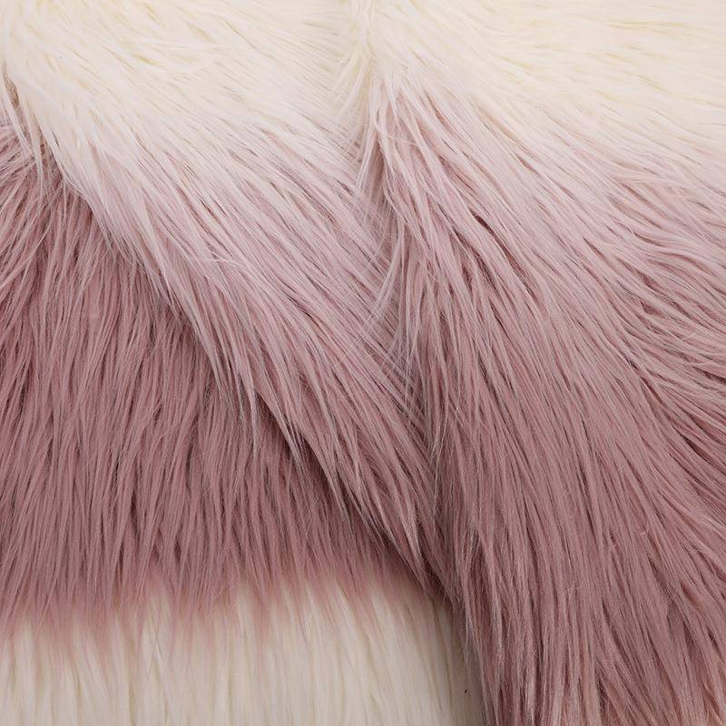 现货渐变BVG落水毛水毛长毛绒色提两花长毛绒服装家落纺抱枕面料