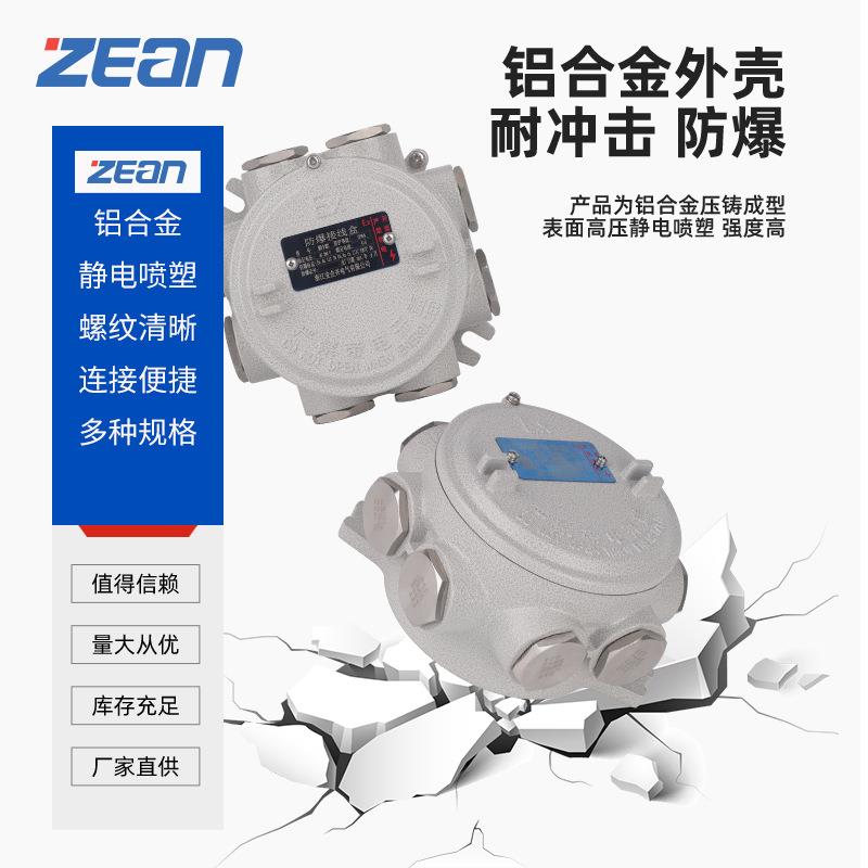 防爆接线盒增安型DN3通20八通铝合金接线端子防爆G1/2=DN1多平盖G