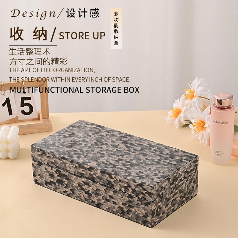 首饰实木高级软盒盒装客感厅漆面木盒酒店收纳摆件家居饰品装饰木