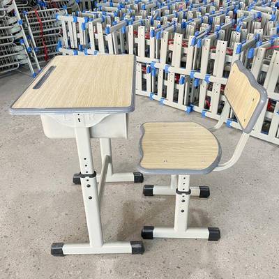 双人中小学生补习辅导0622班培机构升降单书桌写字桌桌学校教室课