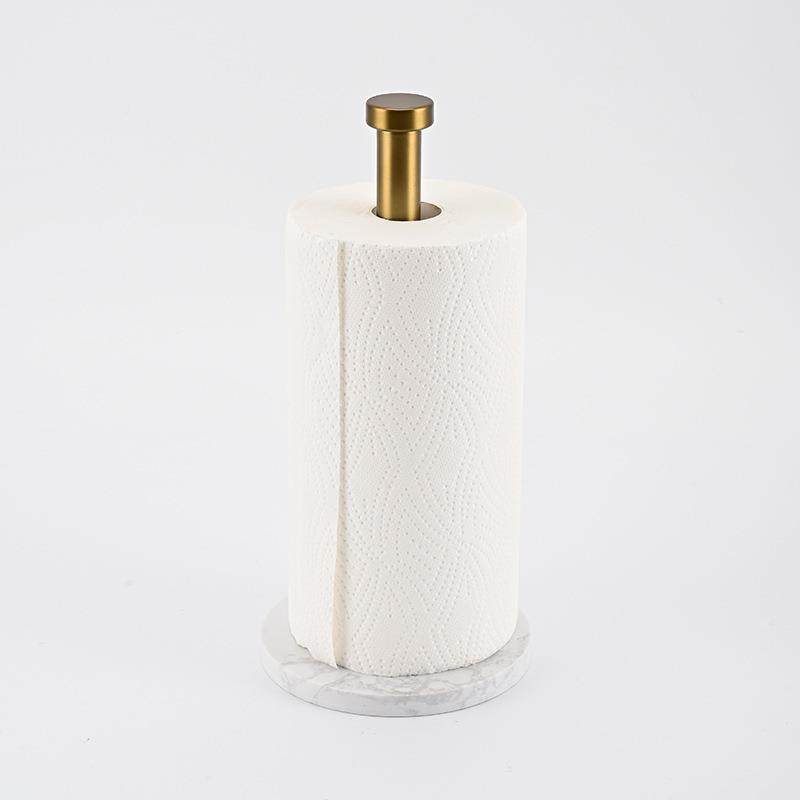 大纸巾架家用黄421铜镀金厨房卷纸架用纸桌面石立理收式纳座保鲜