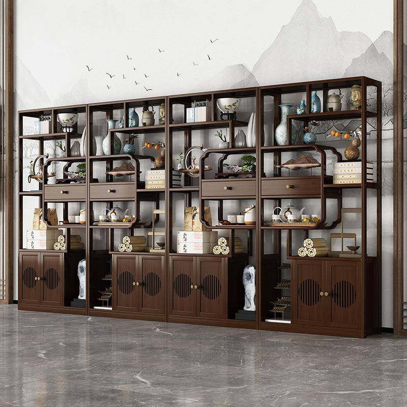 式无品牌/博古架公室茶室展示柜家中用商用多宝阁茶叶办置物架摆