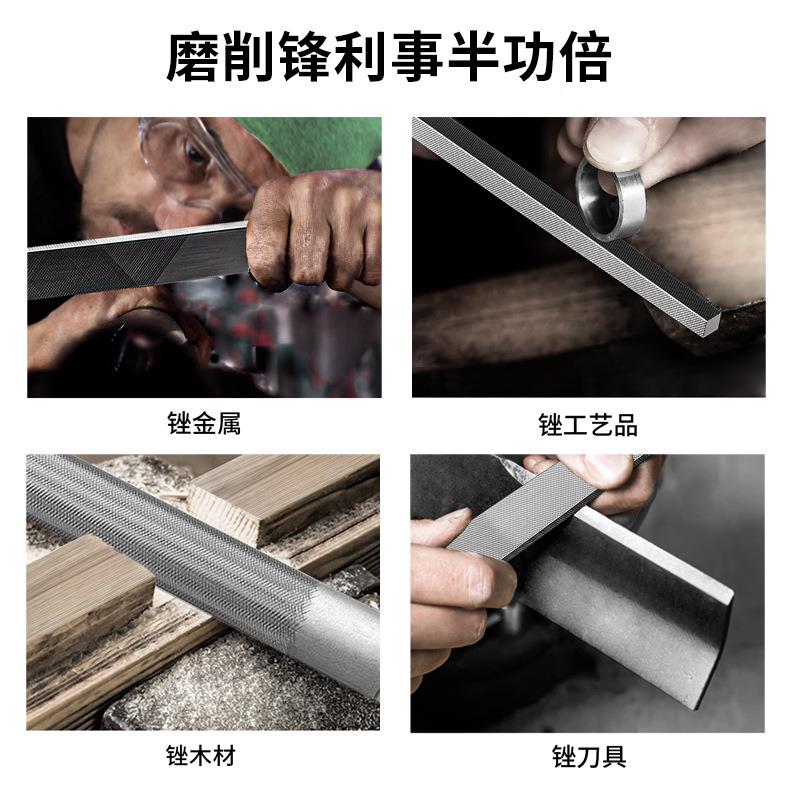 刀磨套装磨17pcs组手柄包装合金属钢锉铁打工具锉挂袋圆扁半圆锉