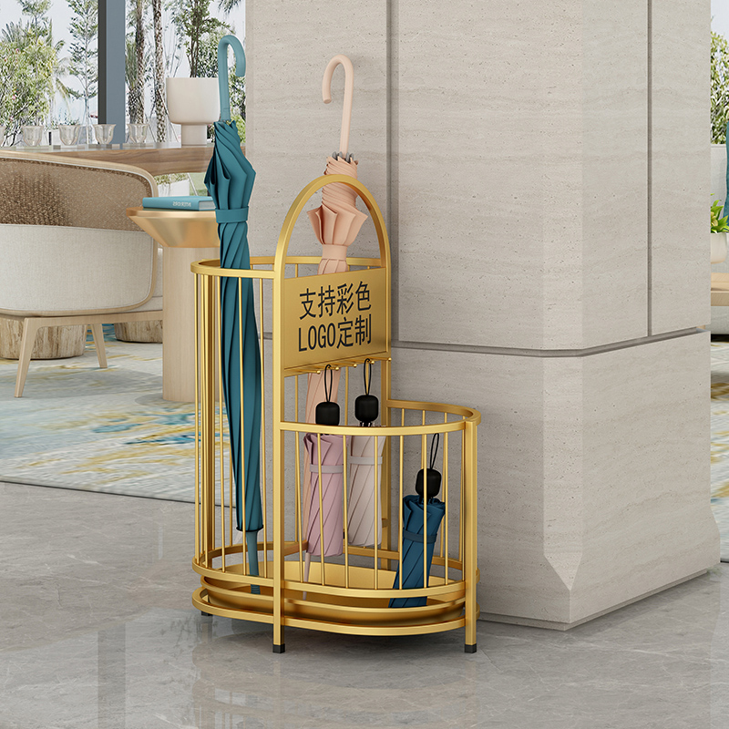 定制雨伞架收纳架酒店大堂售楼部商用LOGO雨伞桶门口X挂放装伞架