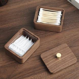 实木牙线牙签签盒棉收纳盒日式 桌筒面防尘高629档轻创意牙签家用