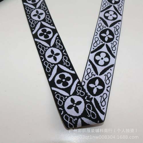 家现货4公分高弹力电脑提厂花裤紧带用于头巾发松带735内裙腰织带