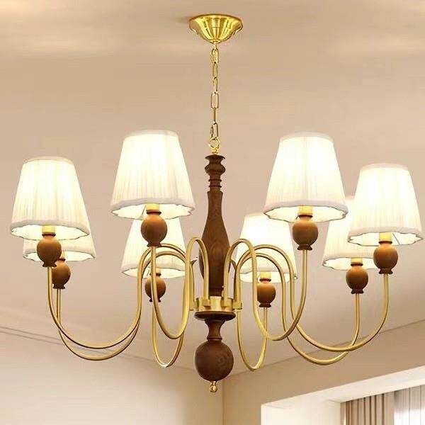 新款美式式灯中古餐346感厅灯吊法高级南洋风房间灯卧室灯饰客厅