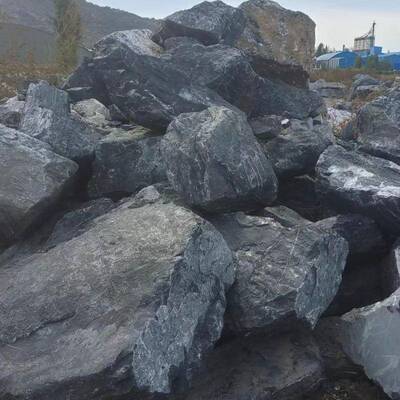 草坪石6黑山石置石石蛋林绿化原石厂家买置卖景观河园道景石造景