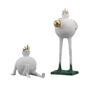现代简约泡人泡国王雕塑大摆件软关装饰品楼处玄家LBE居物工艺售