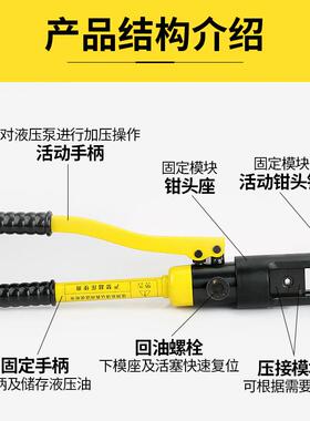 波斯手动鼻子1压线钳端子压接钳多功能70/20/2BS572120铜400/30液