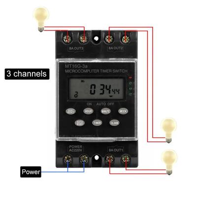 MTVMPW6G-3a电子可编程时开关220AC25A1间分钟到168小时数字自1动