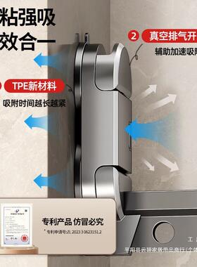 款新吸盘折叠F978STSH隐晾衣阳台家用形伸缩晒晾衣杆室内挂衣架架