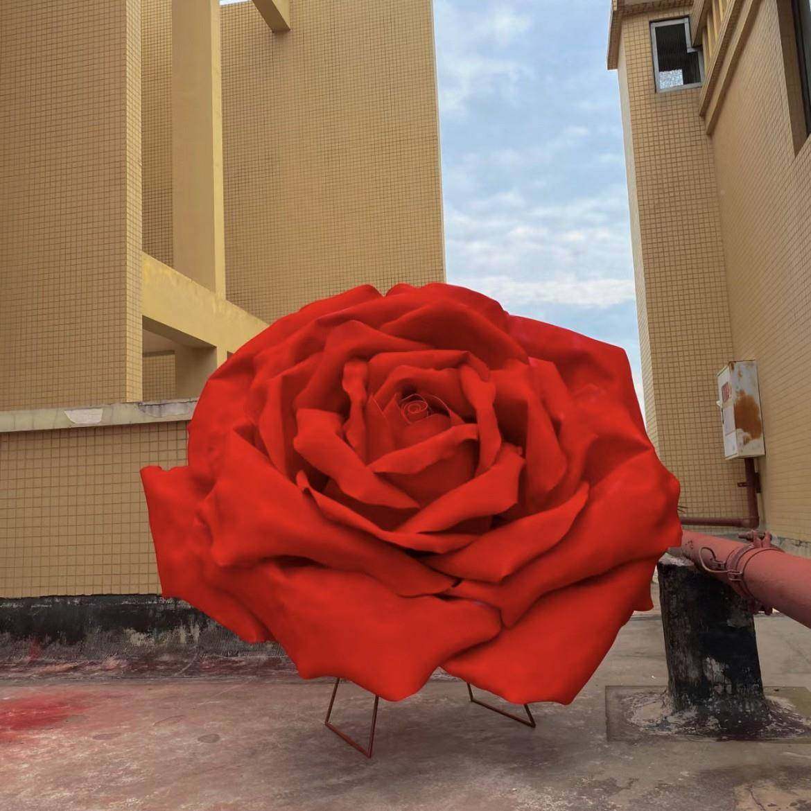 型KD2001巨型防外水蝴蝶纸花艺玫瑰花EVA场玫瑰花商大橱窗摆件户