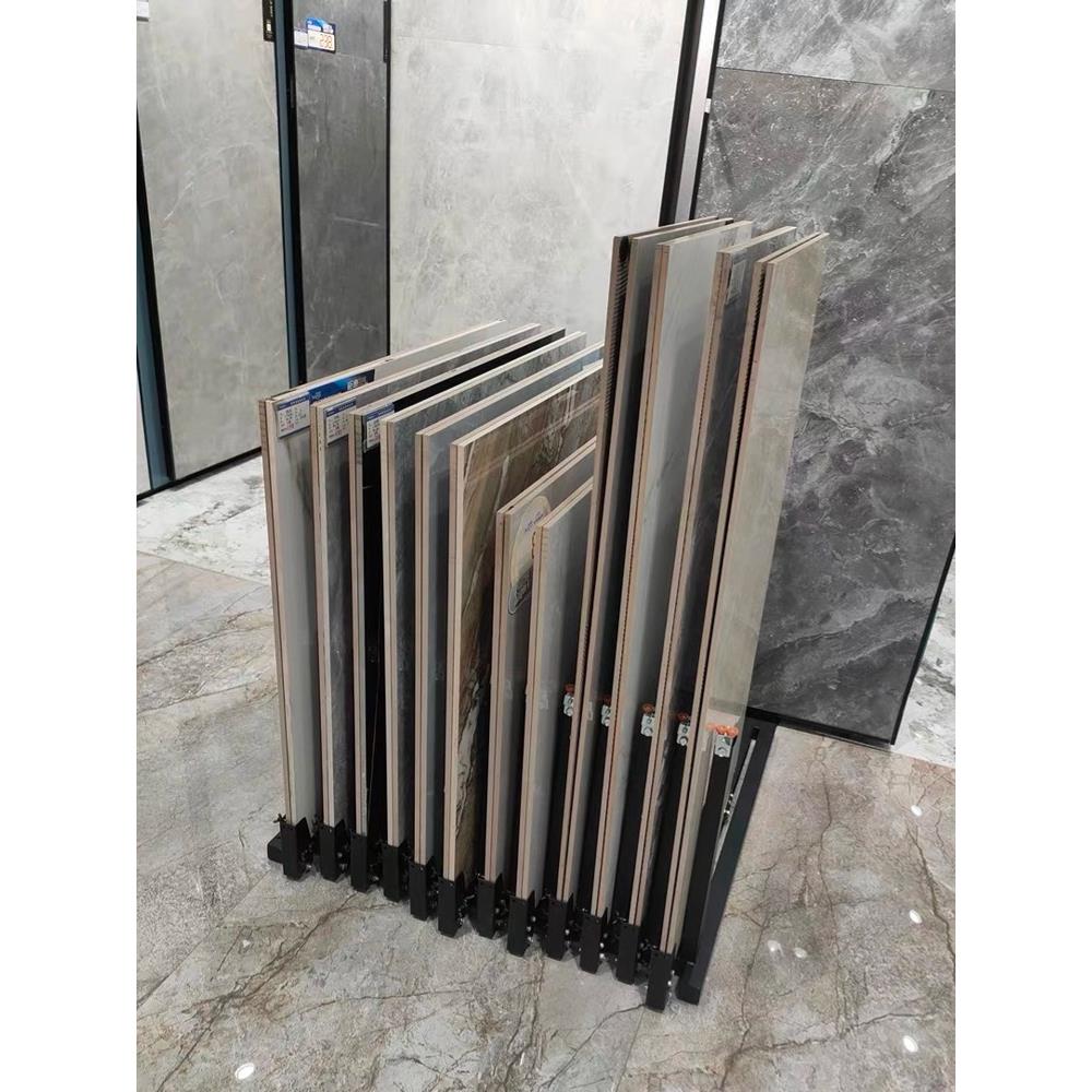 砖抽拉展示岩板大理石调XEB节推拉大板架地瓷砖可样品货架落地式