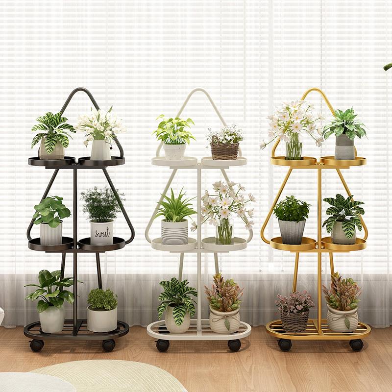 家用铁HJ-01105艺多层阳台置物客架摆端件展高示架室内可移动厅落