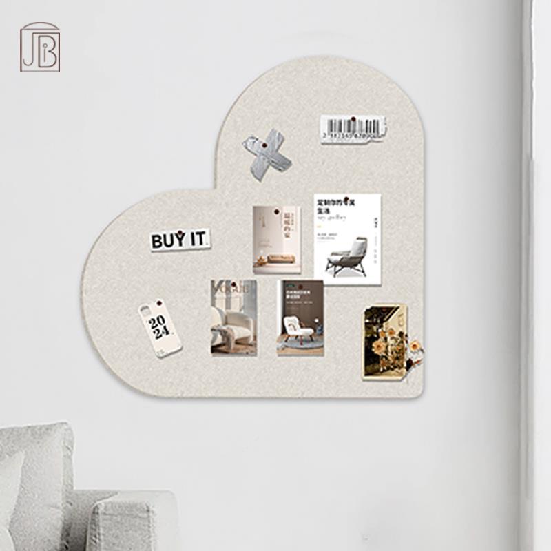 背珈伴爱心照片墙留言板免打孔梦不伤墙毛毡墙贴自粘相片展示板景
