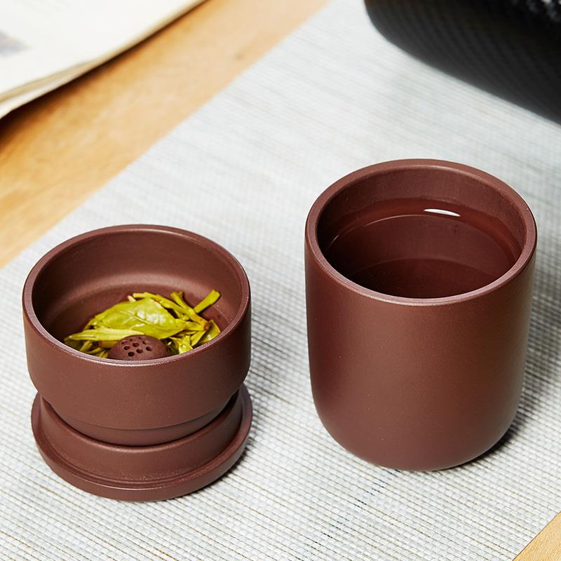 宜茶兴行紫砂快客杯车载单人可携式ZH-0160-包旅功夫具套组户泡外