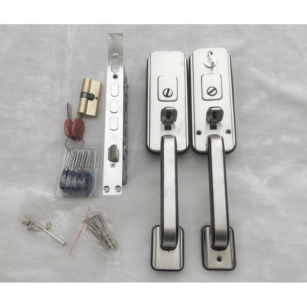 老式不锈钢拉手执手锁按压ZFE合式把手罗铝金门普斯金大门手锁按