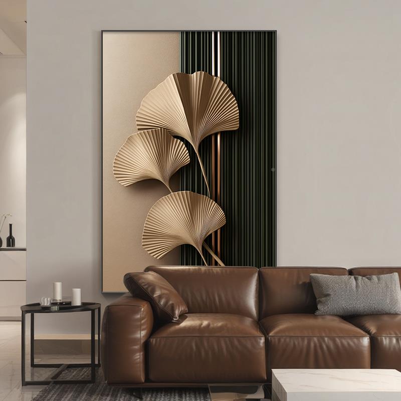 杏叶客银厅装饰画5抽象艺术沙发背景墙挂20画2新款BF2339轻奢高级