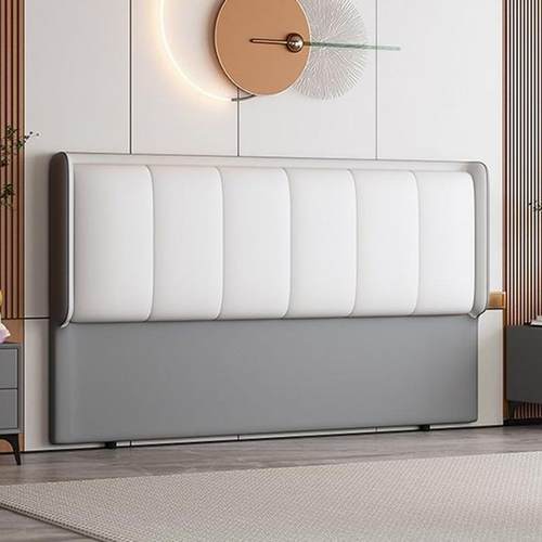 简床头926单买软包靠背独单新款约现代猫爪实皮木落地背板