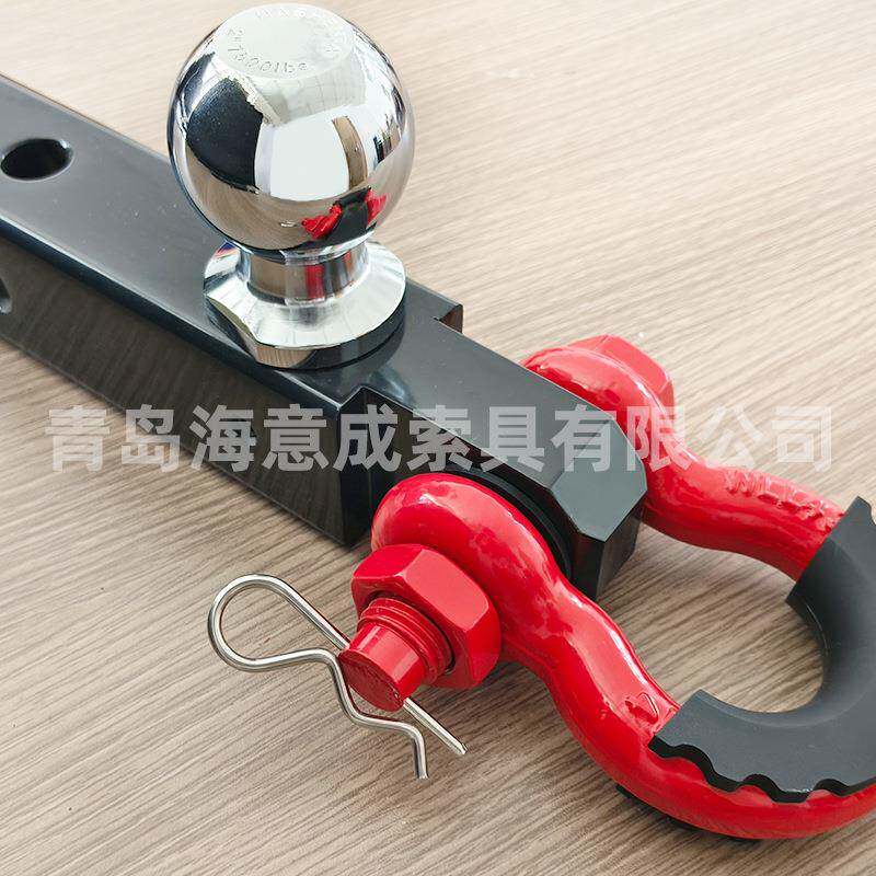 现实心球头臂带螺车母卸扣套装带防盗牵锁房引钩796后杠防撞钩货