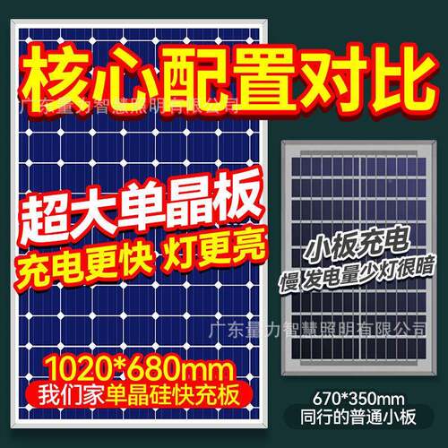 新款阳能路灯5054户路灯大曲外面照明庭院灯家用led超太亮大功率