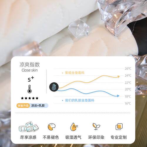 P06D敏顺沙发垫夏季四季通用2625敏顺保持新款丝乳胶奶油风卡冰通