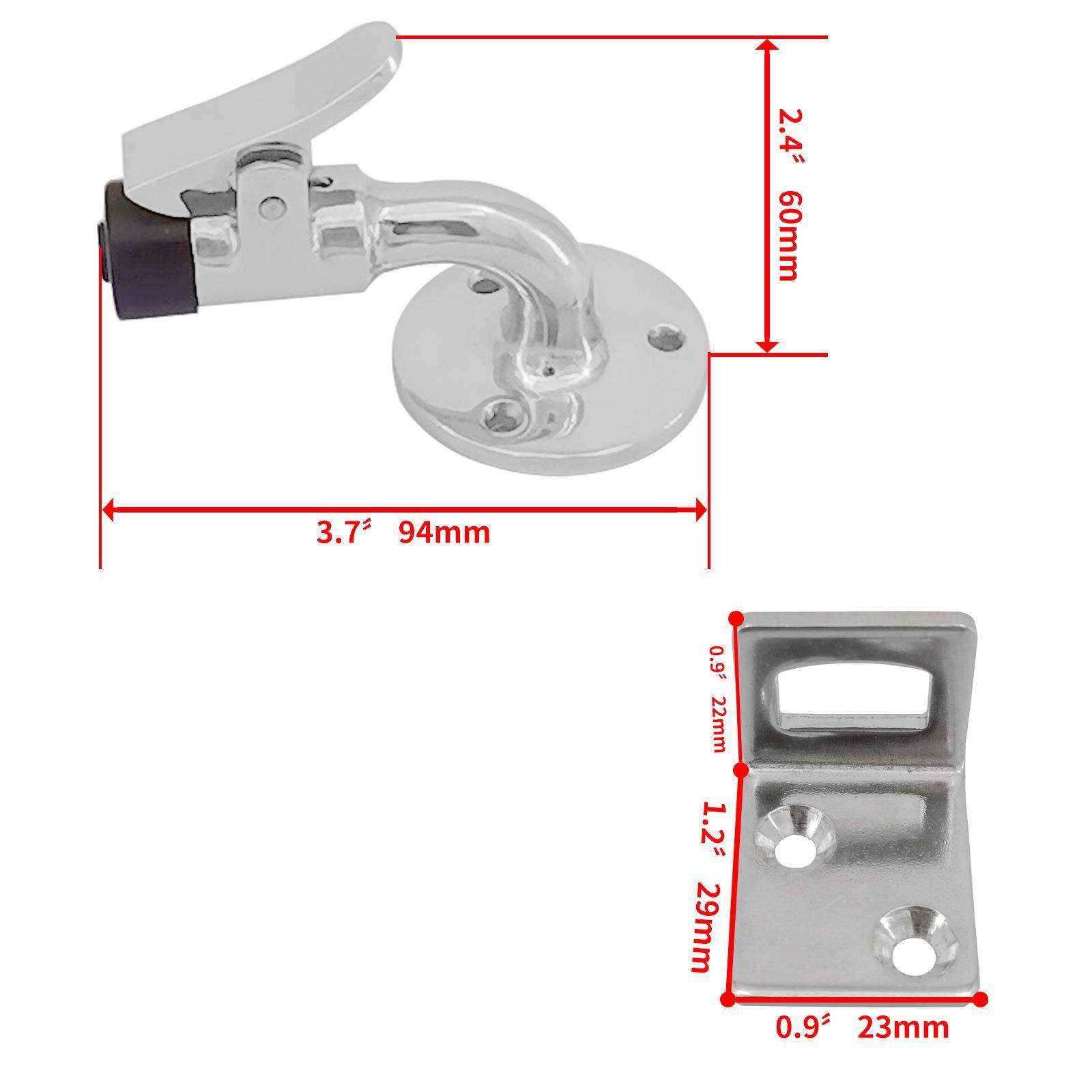 直角门吸固不锈钢门定器316不锈钢止动9度船舶配0件游艇配件门五