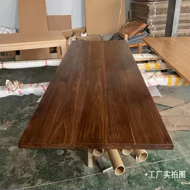 北美红木板定制樱桃木书升降木桌板蜡木白隔板黑胡桃餐桌实电脑桌
