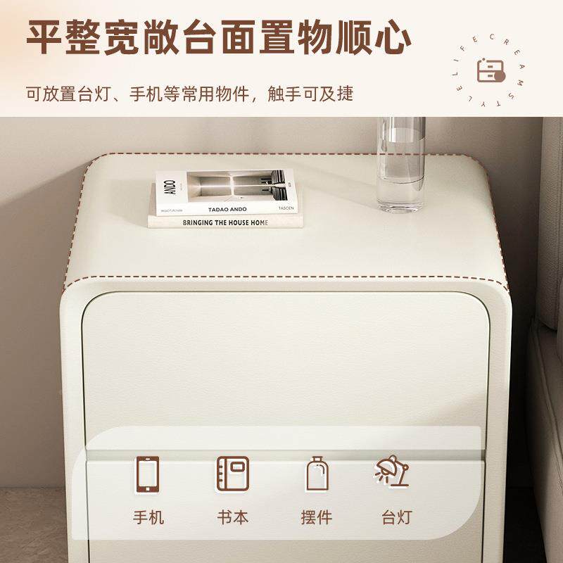 超窄床头柜约现卧边室夹简缝实木窄柜迷你小型代BBC床置物架