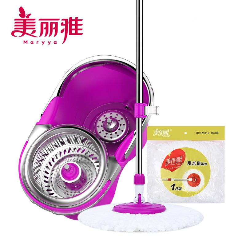 美丽雅手酷炫无品牌/旋转甩水拖把桶压拖把水分离带脱甩干污拖布