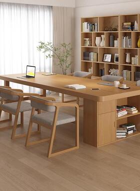 家用去化学习桌椅客公简约实木大书ORV桌书柜一厅体写字桌办桌工