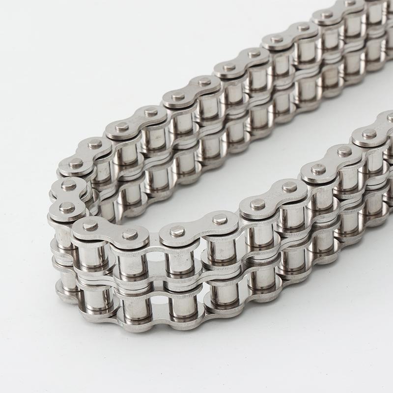 工业丸链条高硬运度双排传动链条多轴输出抛处理输链机条DAZ江苏