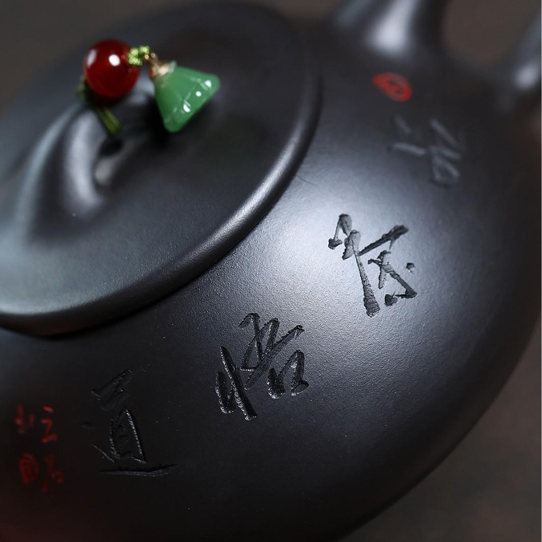 宜兴紫砂匠人手工茶制作茶原矿壶ZHIFU-20石黄泥品悟道景州石瓢壶