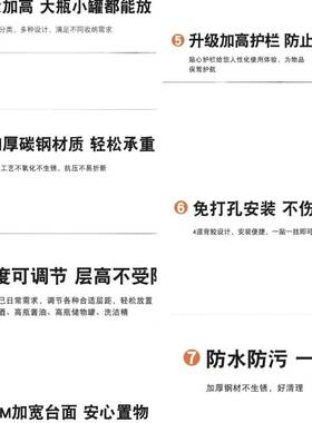 G5U免打孔多功壁能调料架度简约现代挂厨房收纳|整理节省LVE空间