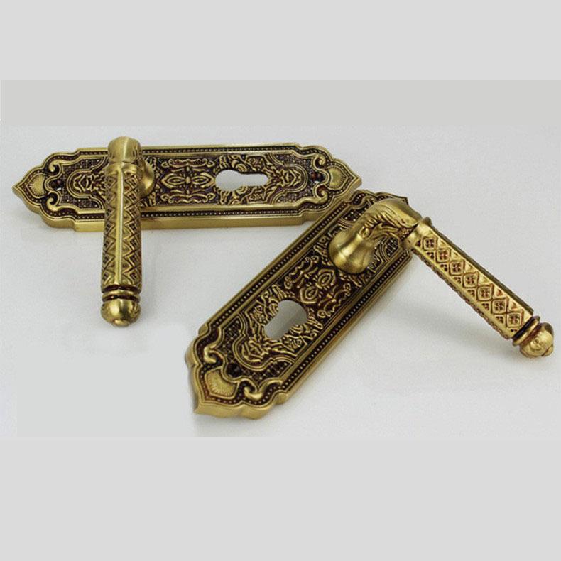 泰好铜锁工世连欧SM07727式田园古实典豪华木房间门锁执房手锁SM0