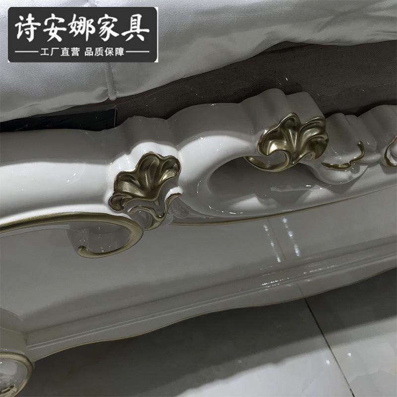 全实木欧式床墅皮艺床.卧室粉色GDU公主米床婚床主卧宫廷别法式18