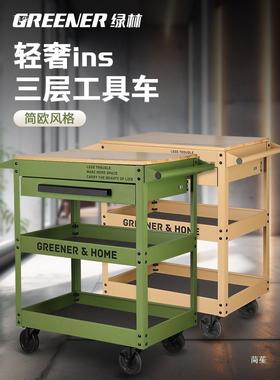 小推车置物架绿植花41262架客厅可移动缸阳鱼植物台架花盆架子