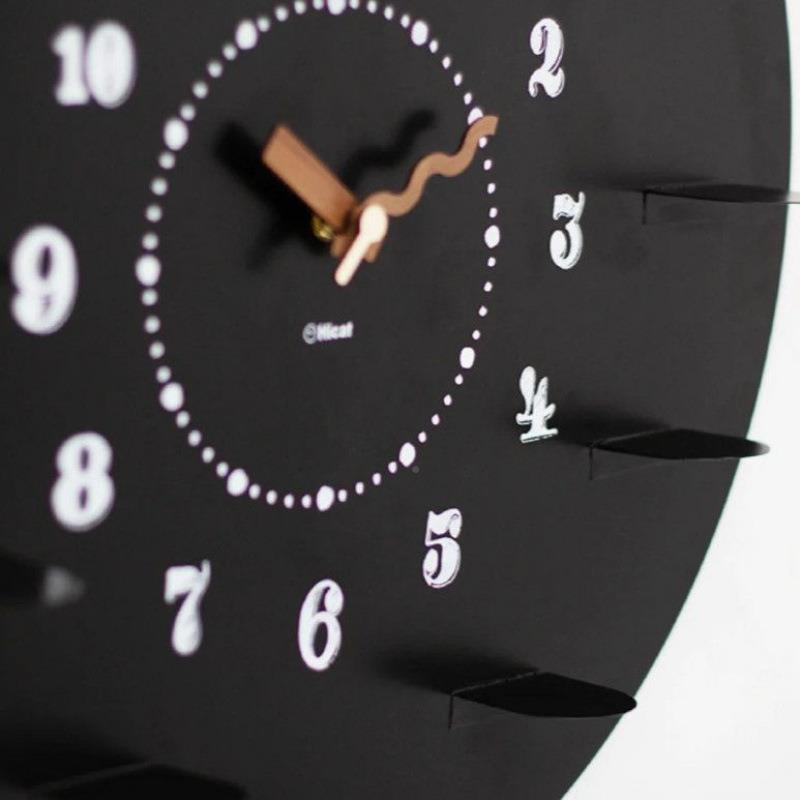 钟感艺术表客厅家用黑板饰装田园表挂墙磁贴磁复吸古TTfGMXPh挂钟