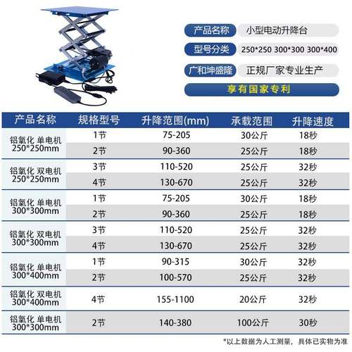 广降和胜电动升降平台45小型实验室升降隆支架升降坤机电动升台