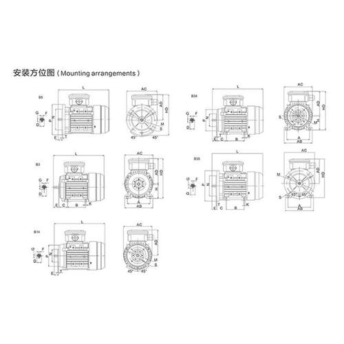 055千瓦6极YS国标铝壳电动瓦机0UTT.75kw1.1千1.5kw2.2千瓦三电相