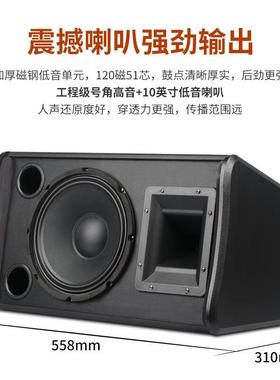 专狮乐10英寸会28583议室业音响BX-1无10专业对箱质源音箱木一对