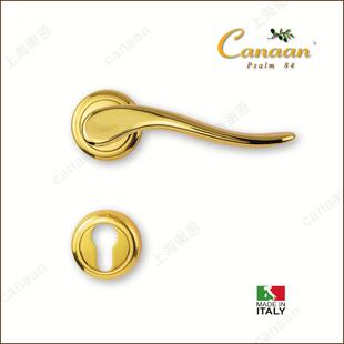 迦南Cnaan大意利原装 进a口铜门锁PVD金房门锁皇金系列514154PPVP
