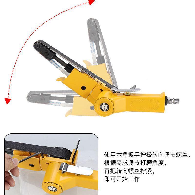 海飞SD10C黄鲨动环带气砂抛砂带机10mm20纸mm光砂光机10*330/20*5