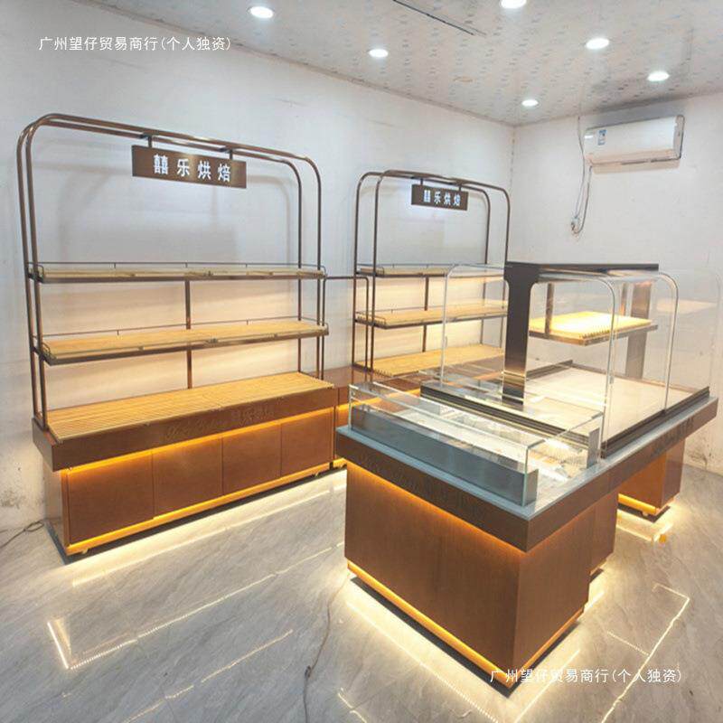 246025新款面式包柜面包展示柜日中柜岛蛋糕展示架边柜中岛台木