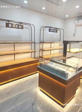 246025新款面式包柜面包展示柜日中柜岛蛋糕展示架边柜中岛台木
