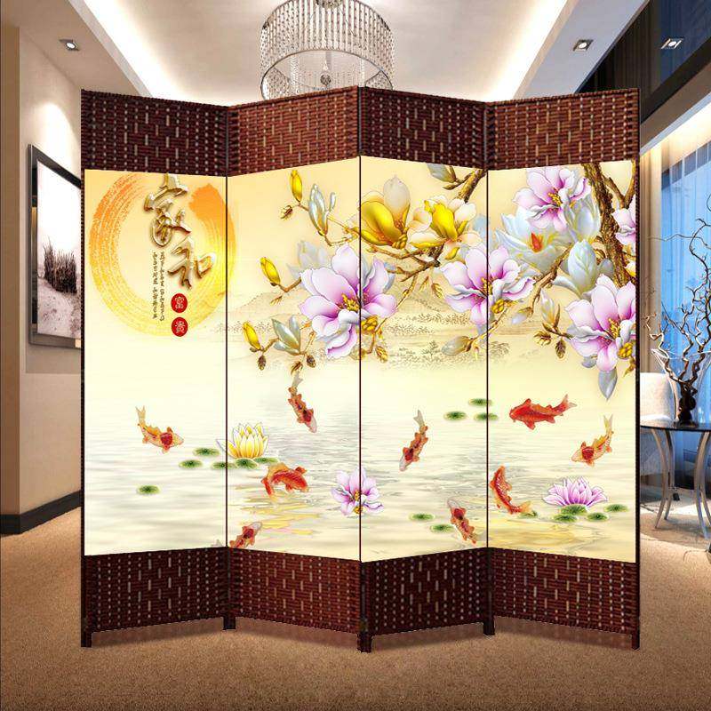 风隔断屏拉墙客厅餐厅简约现代叠移动折屏推卧折室遮985挡家用办g