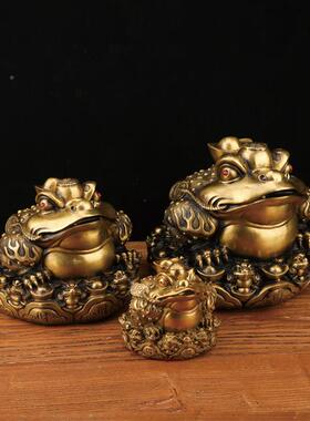金铜摆件八方元纳财蟾金蟾蟾蜍79九子蟾宝金蟾